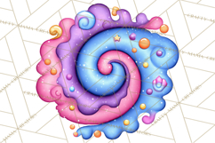 Spring Groovy Abstract Shape Clipart PNG Psychedelic Element Product Image 2
