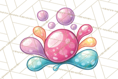 Spring Groovy Abstract Shape Clipart PNG Psychedelic Element Product Image 3