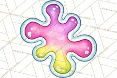 Spring Groovy Abstract Shape Clipart PNG Psychedelic Element Product Image 3