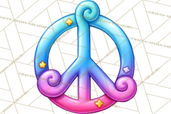Spring Groovy Abstract Shape Clipart PNG Psychedelic Element Product Image 4