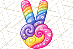 Spring Groovy Abstract Shape Clipart PNG Psychedelic Element Product Image 2
