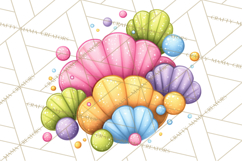 Spring Groovy Abstract Shape Clipart PNG Psychedelic Element Product Image 2