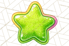 Spring Groovy Abstract Shape Clipart PNG Psychedelic Element Product Image 2