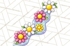 Spring Groovy Abstract Shape Clipart PNG Psychedelic Element Product Image 5
