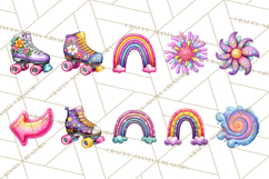 Spring Groovy Abstract Shape Clipart PNG Psychedelic Element Product Image 3