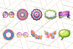 Spring Groovy Abstract Shape Clipart PNG Psychedelic Element Product Image 6