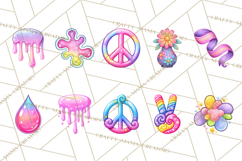 Spring Groovy Abstract Shape Clipart PNG Psychedelic Element Product Image 9