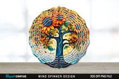 Psychedelic Sunflower Flowers Wind Spinner Sublimation PNG Product Image 1