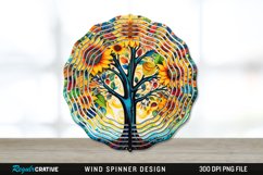 Psychedelic Sunflower Flowers Wind Spinner Sublimation PNG Product Image 1
