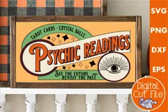 Vintage Farmhouse Halloween Svg Sign, Psychic Readings Product Image 1
