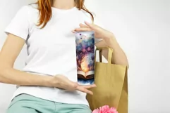 Watercolor Magic book, WRAP tumbler sublimation PNG Product Image 2