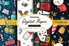 Seamless digital paper - christmas theme Product Image 1