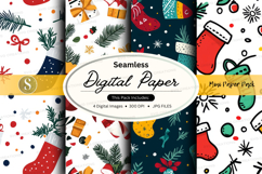 Christmas-themed digital paper Product Image 1