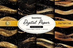 Elegant golden waves seamless pattern Product Image 1