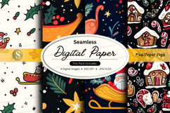 Seamless digital paper - christmas theme Product Image 1