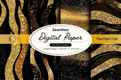 Golden zebra seamless pattern Product Image 1