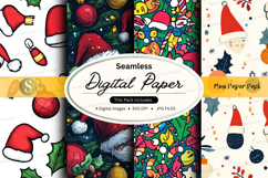 Seamless digital paper - christmas theme digital paper Product Image 1