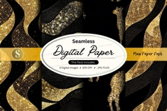 Golden giraffes seamless pattern Product Image 1