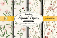 Seamless digital paper - floral pattern pack Product Image 1