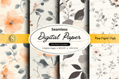 Seamless digital paper - floral and botanical patterns digit Product Image 1