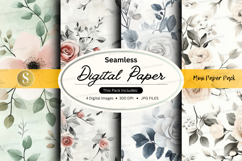 Seamless floral digital paper pack Product Image 1