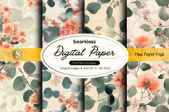 Seamless digital paper - floral pattern Product Image 1