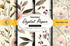 Seamless digital paper - floral pattern pack Product Image 1