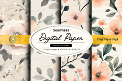Seamless floral digital paper pack Product Image 1