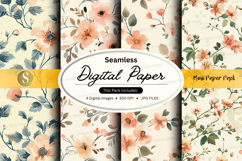 Seamless floral digital paper Product Image 1
