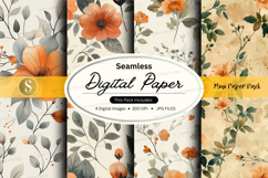 Seamless floral digital paper Product Image 1
