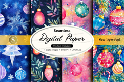 Christmas ornament digital paper Product Image 1