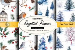 Winter forest digital paper Product Image 1