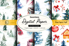 Seamless winter wonderland digital paper Product Image 1