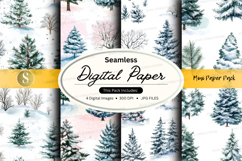 Seamless winter forest digital paper Product Image 1