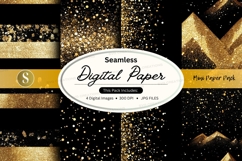Golden sparkles on black background Product Image 1