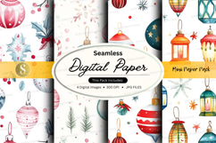 Seamless digital paper - christmas ornaments Product Image 1