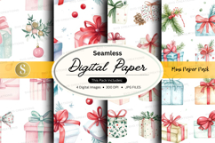 Christmas gift digital paper Product Image 1