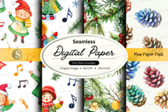 Christmas elves digital paper Product Image 1