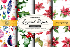 Christmas ornament digital paper Product Image 1