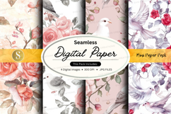 Seamless digital paper - floral pattern pack Product Image 1