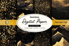 Golden mountain landscape seamless pattern Product Image 1