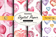 Seamless hearts digital paper Product Image 1