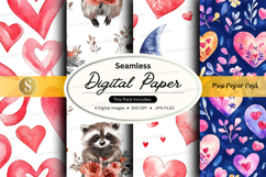 Seamless digital paper - valentine's day pack Product Image 1