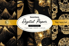 Celestial skulls seamless pattern Product Image 1