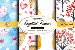 Valentine's day digital paper pack Product Image 1