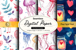 Seamless digital paper - mussel pattern pack digital paper Product Image 1