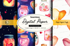 Seamless digital paper - mason jars pack Product Image 1