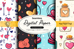 Seamless digital paper - love themed Product Image 1