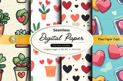 Seamless digital paper - mini paper pack digital paper Product Image 1