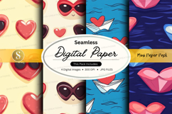 Seamless digital paper - love and hearts Product Image 1